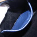 Miu Miu Matelasse Shoulder Bag Leather Blue Gold Auth 167872A-28