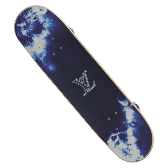LOUIS VUITTON Monogram Bandana Skateboard Wood Blue GI0765 LV Auth 167873SM