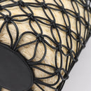 Miu Miu Shoulder Bag Raffia Leather 2way Beige Gold Auth 167874M-12
