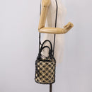 Miu Miu Shoulder Bag Raffia Leather 2way Beige Gold Auth 167874M-28