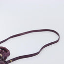 Miu Miu Matelasse Hand Bag Leather 2way Purple Gold Auth 167875M-15