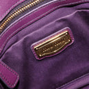 Miu Miu Matelasse Hand Bag Leather 2way Purple Gold Auth 167875M-29