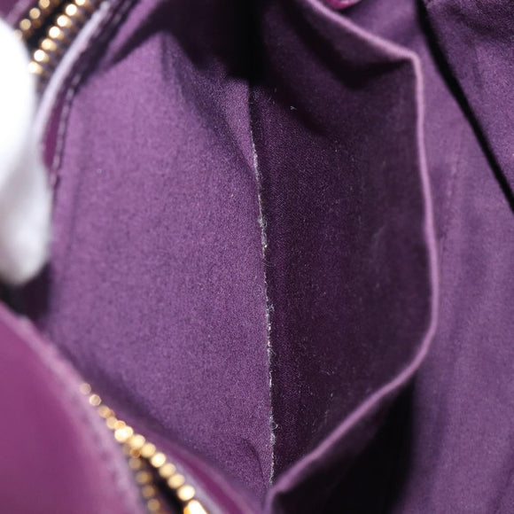 Miu Miu Matelasse Hand Bag Leather 2way Purple Gold Auth 167875M