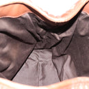 Miu Miu Matelasse Hand Bag Leather 2way Brown Gold Auth 167876A-25
