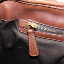 Miu Miu Matelasse Hand Bag Leather 2way Brown Gold Auth 167876A-26