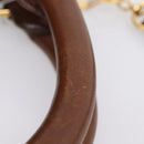 Miu Miu Matelasse Hand Bag Leather 2way Brown Gold Auth 167876A-7