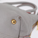 Miu Miu Hand Bag Leather 2way Gray Gold Auth 167877A-18
