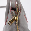 Miu Miu Hand Bag Leather 2way Gray Gold Auth 167877A-19