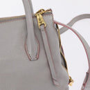 Miu Miu Hand Bag Leather 2way Gray Gold Auth 167877A-24