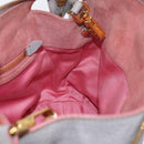 Miu Miu Hand Bag Leather 2way Gray Gold Auth 167877A-27