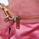 Miu Miu Hand Bag Leather 2way Gray Gold Auth 167877A-29