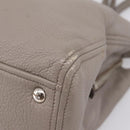 Miu Miu Hand Bag Leather 2way Gray Silver Auth 167878A-17