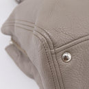 Miu Miu Hand Bag Leather 2way Gray Silver Auth 167878A-18