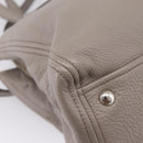 Miu Miu Hand Bag Leather 2way Gray Silver Auth 167878A-20