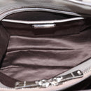 Miu Miu Hand Bag Leather 2way Gray Silver Auth 167878A-11