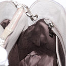 Miu Miu Hand Bag Leather 2way Gray Silver Auth 167878A-23