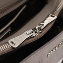 Miu Miu Hand Bag Leather 2way Gray Silver Auth 167878A-27