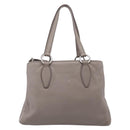 Miu Miu Hand Bag Leather 2way Gray Silver Auth 167878A-2