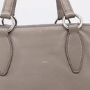 Miu Miu Hand Bag Leather 2way Gray Silver Auth 167878A-3
