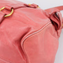 Miu Miu Hand Bag Leather 2way Pink Gold Auth 167879M-16