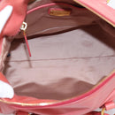 Miu Miu Hand Bag Leather 2way Pink Gold Auth 167879M-21