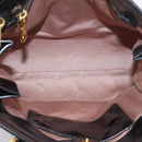 Miu Miu Hand Bag Leather 2way Black Gold Auth 167880M-10