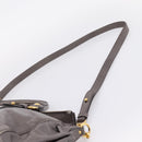 Miu Miu Hand Bag Leather 2way Gray Gold Auth 167881M-11