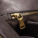 Miu Miu Hand Bag Leather 2way Gray Gold Auth 167881M-24