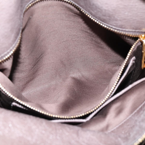 Miu Miu Hand Bag Leather 2way Gray Gold Auth 167881M