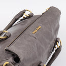 Miu Miu Hand Bag Leather 2way Gray Gold Auth 167881M-6