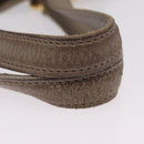 Miu Miu Hand Bag Leather 2way Gray Gold Auth 167882A-10