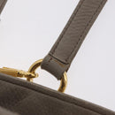Miu Miu Hand Bag Leather 2way Gray Gold Auth 167882A-12