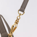 Miu Miu Hand Bag Leather 2way Gray Gold Auth 167882A-18
