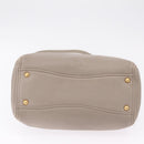 Miu Miu Hand Bag Leather 2way Gray Gold Auth 167882A-19