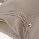 Miu Miu Hand Bag Leather 2way Gray Gold Auth 167882A-22