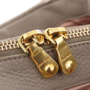 Miu Miu Hand Bag Leather 2way Gray Gold Auth 167882A-25