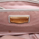 Miu Miu Hand Bag Leather 2way Gray Gold Auth 167882A-26