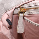 Miu Miu Hand Bag Leather 2way Gray Gold Auth 167882A-34
