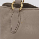 Miu Miu Hand Bag Leather 2way Gray Gold Auth 167882A-4