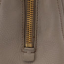 Miu Miu Hand Bag Leather 2way Gray Gold Auth 167882A-6