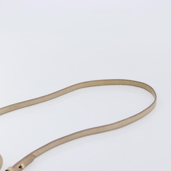 Miu Miu Hand Bag Leather 2way Beige Gold Auth 167884M