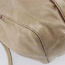 Miu Miu Hand Bag Leather 2way Beige Gold Auth 167884M-16