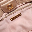 Miu Miu Hand Bag Leather 2way Beige Gold Auth 167884M-21