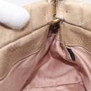 Miu Miu Hand Bag Leather 2way Beige Gold Auth 167884M-24
