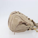 Miu Miu Hand Bag Leather 2way Beige Gold Auth 167884M-4