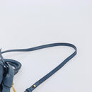 Miu Miu Hand Bag Leather 2way Blue Gold Auth 167885M-10
