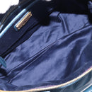 Miu Miu Hand Bag Leather 2way Blue Gold Auth 167885M-24