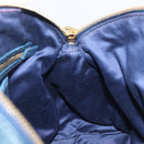Miu Miu Hand Bag Leather 2way Blue Gold Auth 167885M-27