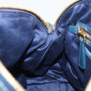 Miu Miu Hand Bag Leather 2way Blue Gold Auth 167885M-28