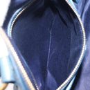 Miu Miu Hand Bag Leather 2way Blue Gold Auth 167885M-30